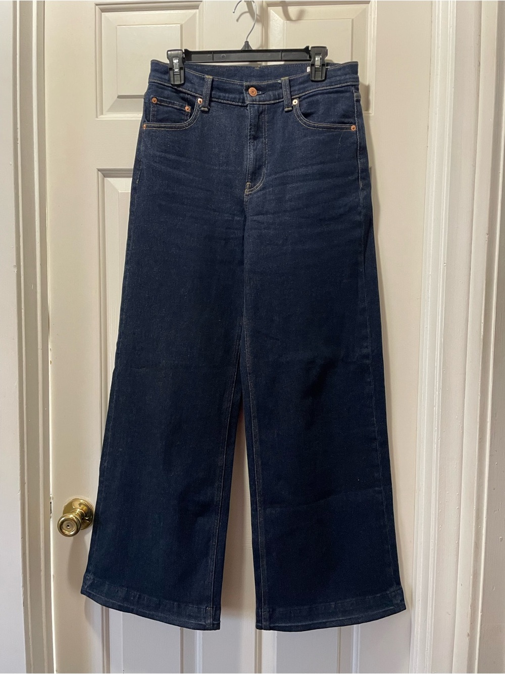 GAP High Rise Stride Wide-Leg Dark Blue Denim Jeans size 8